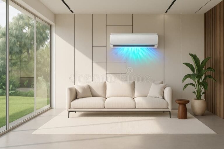 aire acondicionado moderno en sala hogarena