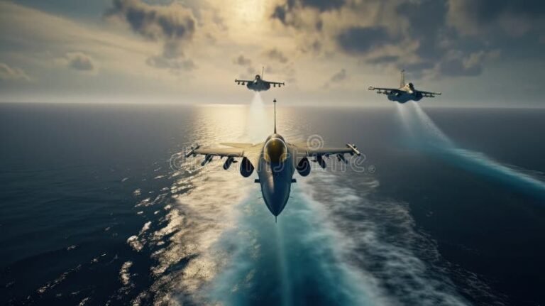 avion militar argentino sobre cielo azul