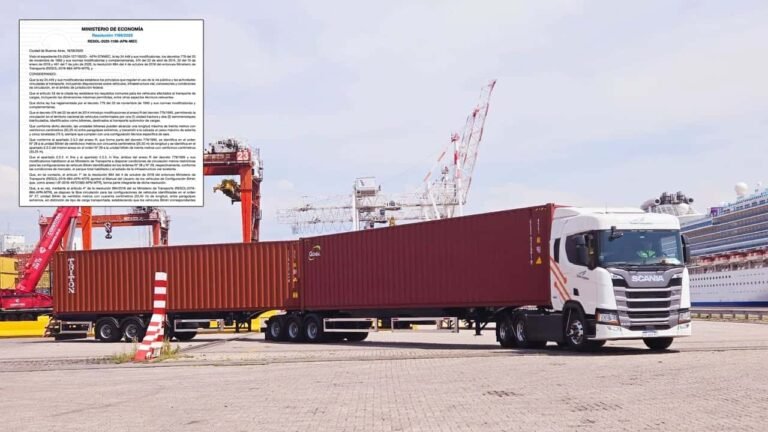 camion de carga en carretera argentina