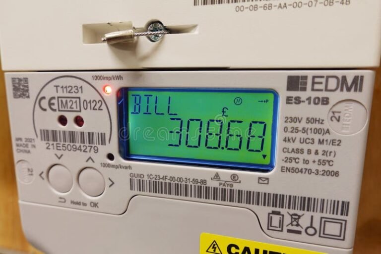 factura de electricidad con medidor moderno