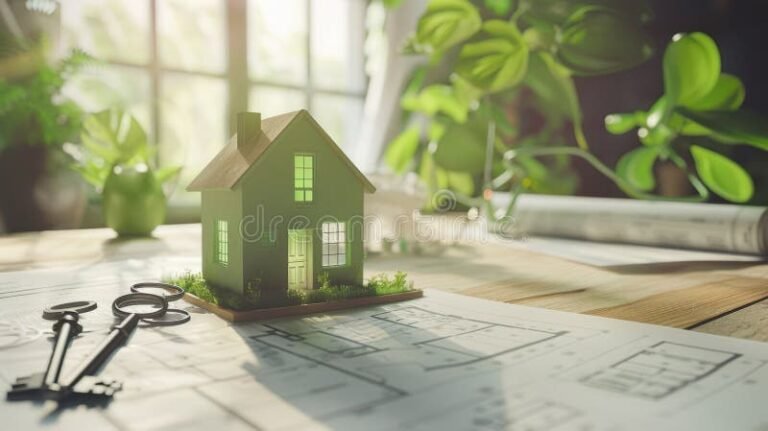 llave antigua sobre plano de vivienda