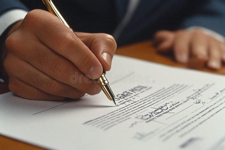 manos firmando documentos legales oficiales