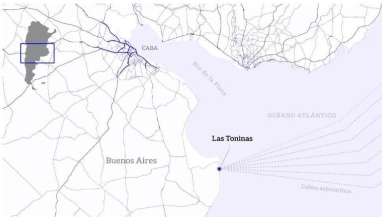 Qué es el cable submarino Las Toninas y para qué sirve 5 mapa cable submarino las toninas oceano atlantico