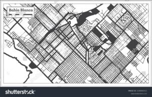 mapa de bahia blanca con iconos de empleo