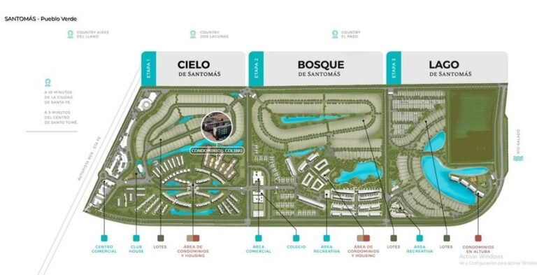 mapa de santo tome con oficinas modernas