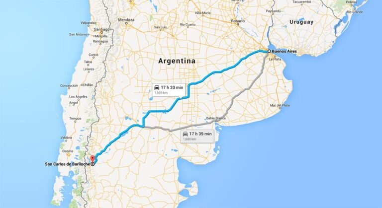 mapa ruta buenos aires a las grutas