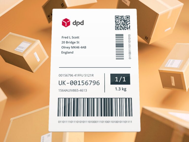 paquete con etiqueta deutsche post en envio