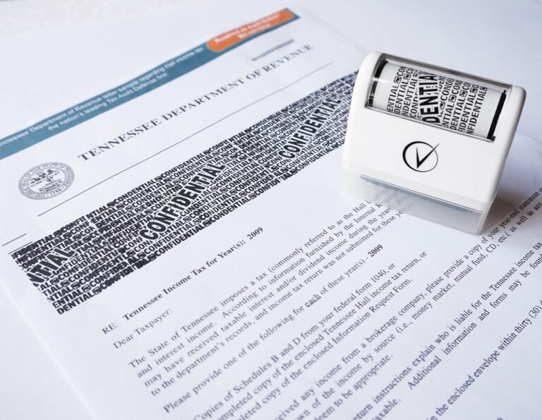 paquete con etiqueta y documento de identidad