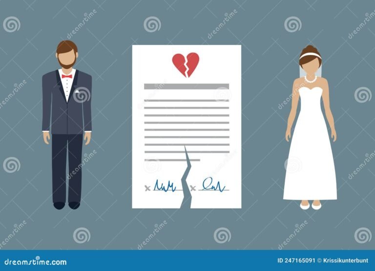 pareja separandose con documentos legales