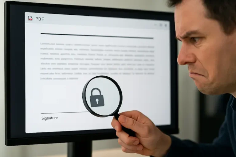 Cómo Puedo Usar Una Firma Digital Sin Necesitar Un Token 7 persona usando laptop con firma digital visible