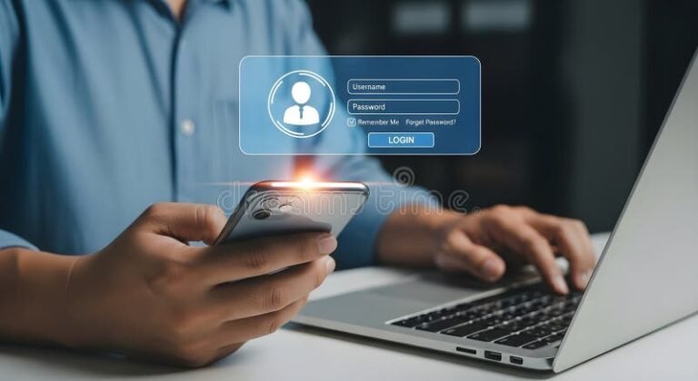 persona usando laptop para iniciar sesion