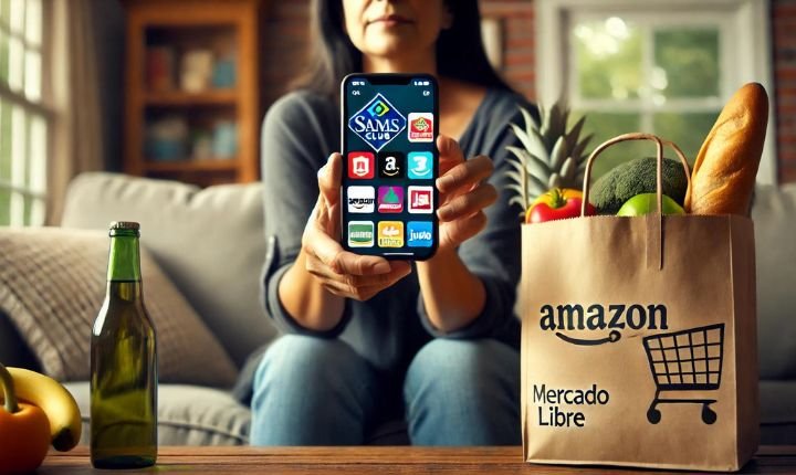 persona usando smartphone con app de pedidos