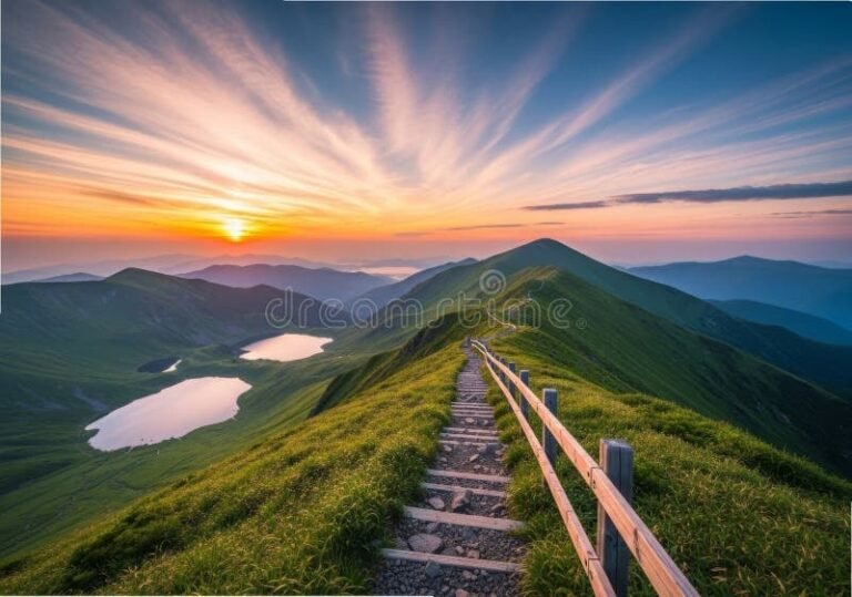 sendero de montana con vista panoramica