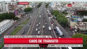 trafico congestionado en avenida general paz