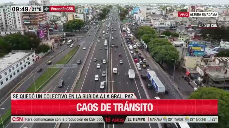 trafico congestionado en avenida general paz