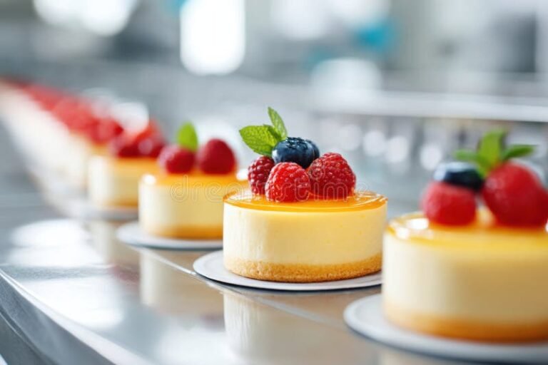 variedad de postres coloridos en exhibicion