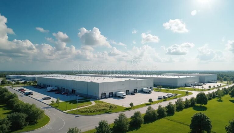 Qué son los parques industriales y para qué sirven 7 vista aerea de parque industrial moderno